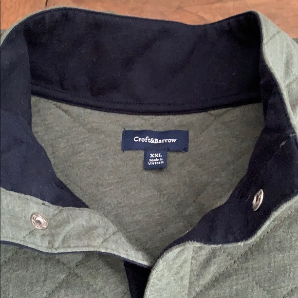 Olive green quilted pullover - Picture 2 of 5